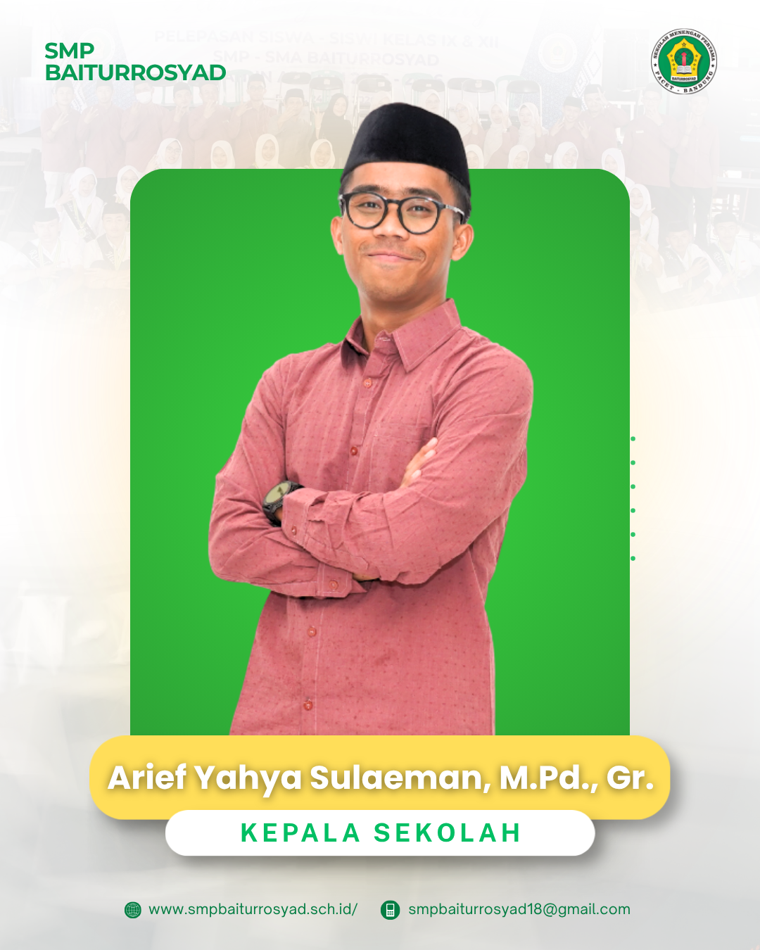 Arief Yahya Sulaeman, S.Pd.,  M.Pd., Gr.